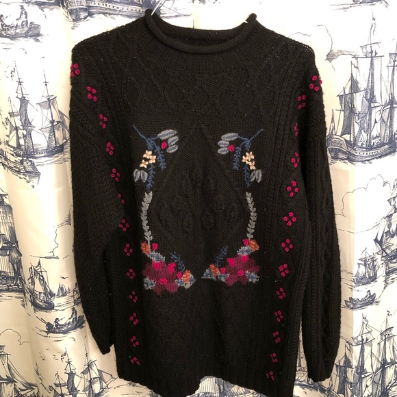 L.L. Bean Sweaters - LL Bean Vintage 100% Wool Cable Knit Sweater